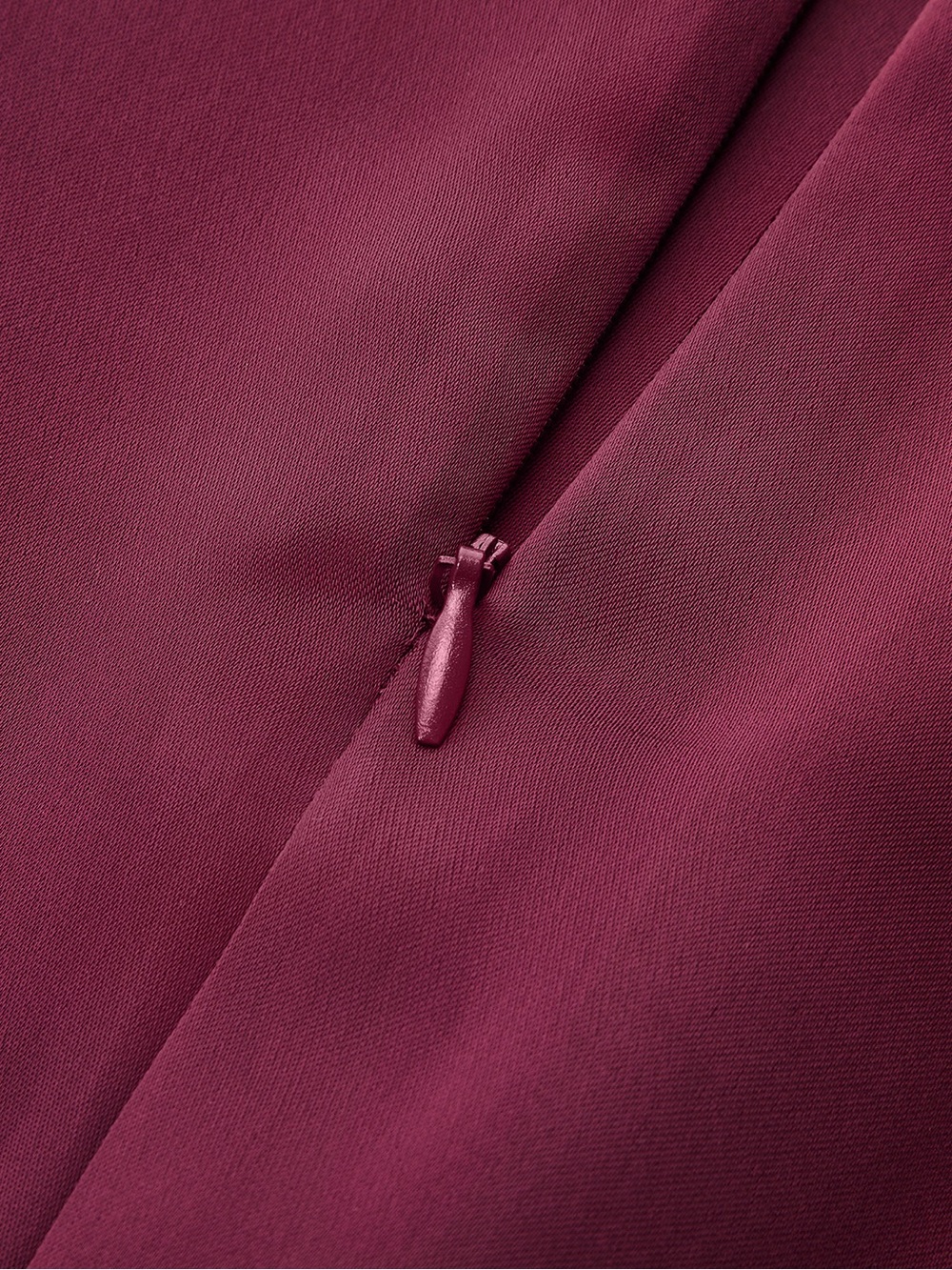 Commense chic Draped Satin Mock Neck Blouse with Tie LL1-40 - Picture 4 of 4